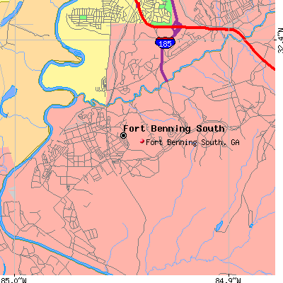 Fort Benning South map
