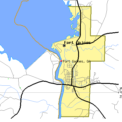 Fort Gaines map