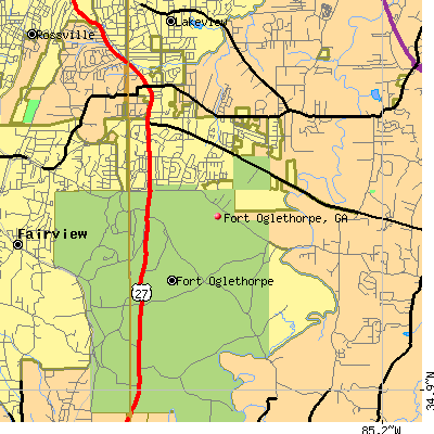 Fort Oglethorpe map
