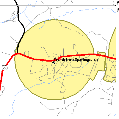 Franklin Springs map