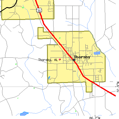 Thorsby map
