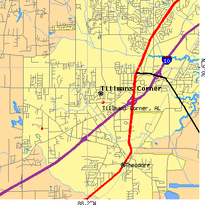 Tillmans Corner map