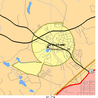 Grovetown map