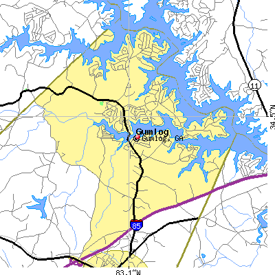 Gumlog map
