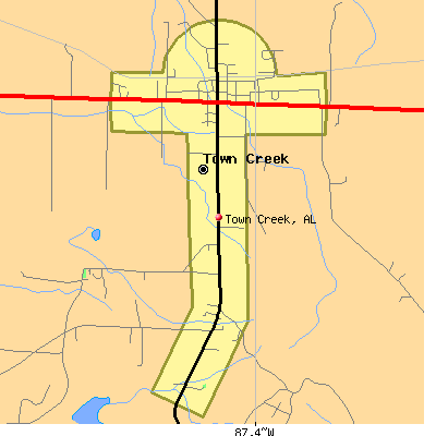 Town Creek map