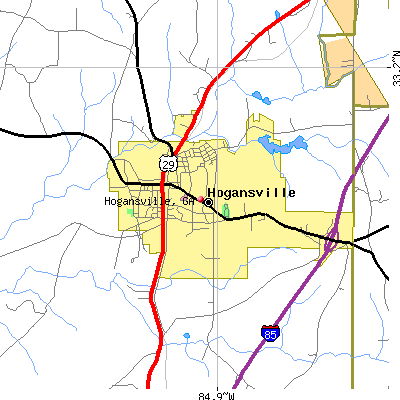 Hogansville map