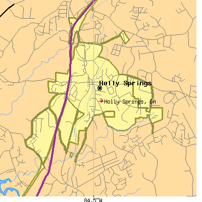 Holly Springs map