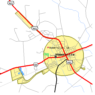 Homerville map