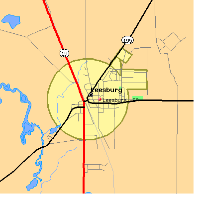 Leesburg map