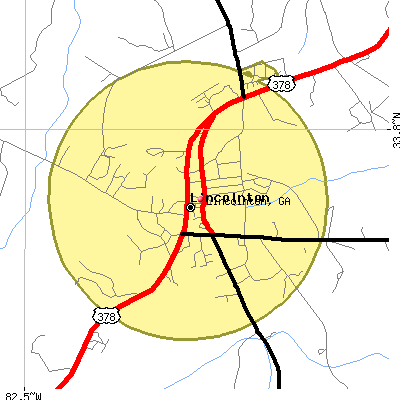 Lincolnton map