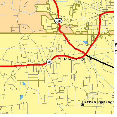 Lithia Springs map