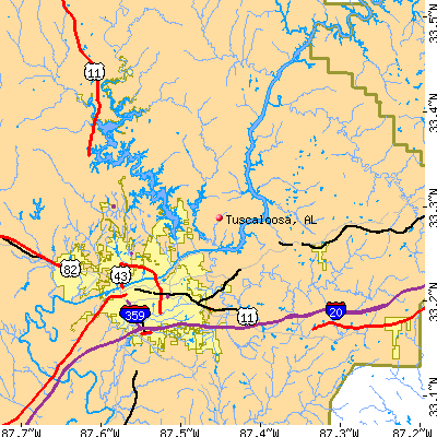 Tuscaloosa map