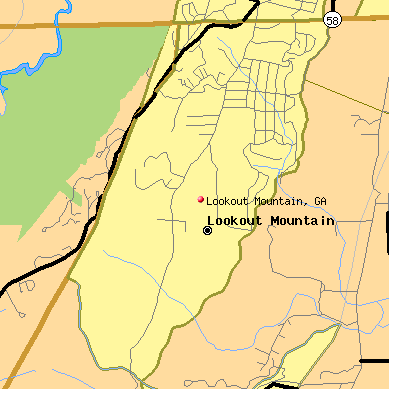 Lookout Mountain map