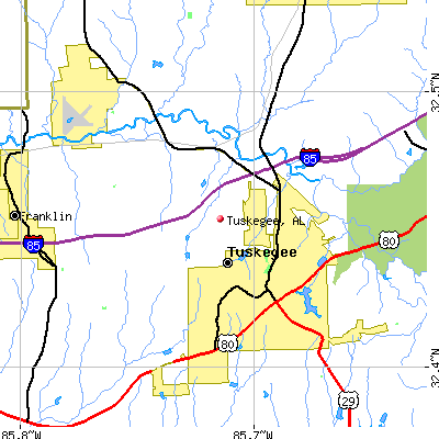 Tuskegee map