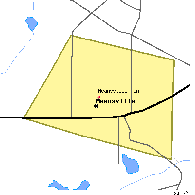 Meansville map