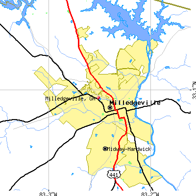 Milledgeville map