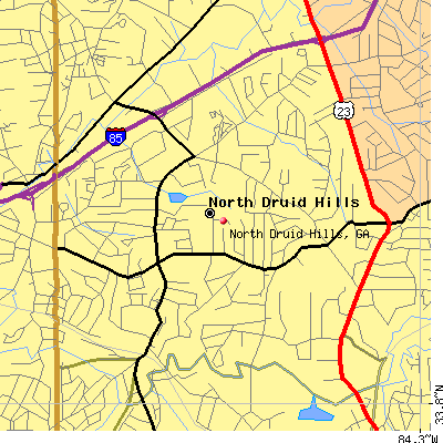 North Druid Hills map