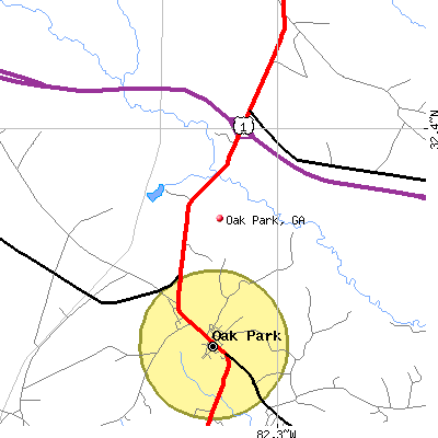 Oak Park map