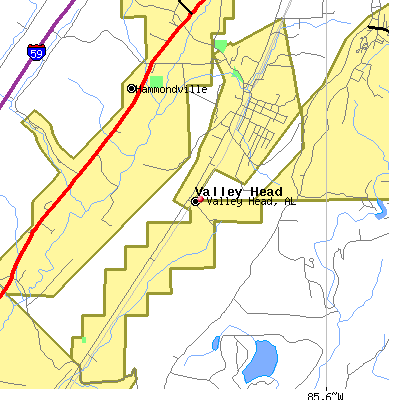 Valley Head map