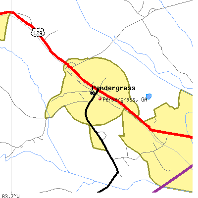 Pendergrass map