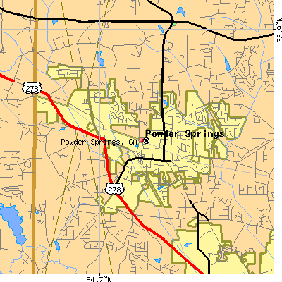 Powder Springs map