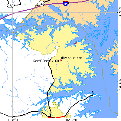 Reed Creek map