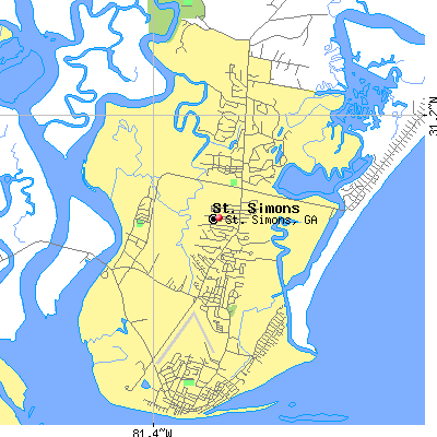 St. Simons map
