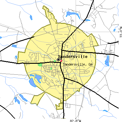Sandersville map