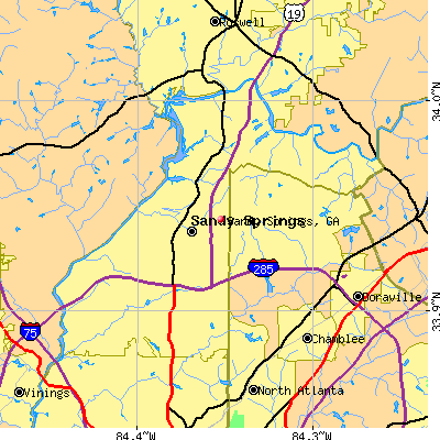 Sandy Springs map