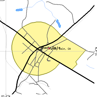 Shady Dale map