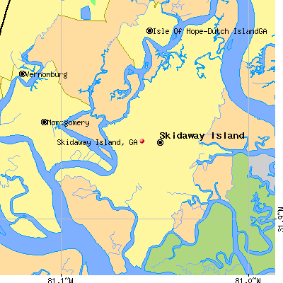 Skidaway Island map