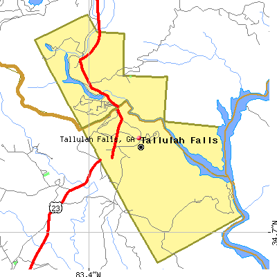 Tallulah Falls map