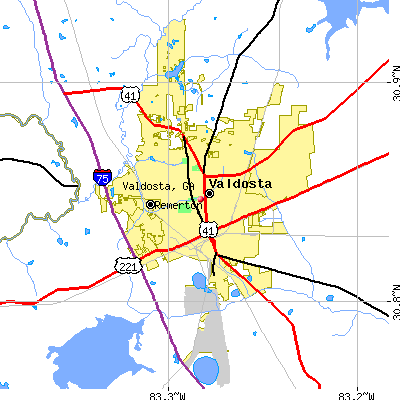 Valdosta map