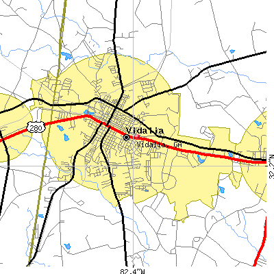 Vidalia map