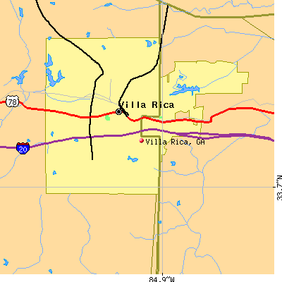 Villa Rica map