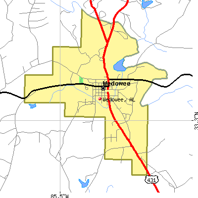 Wedowee map