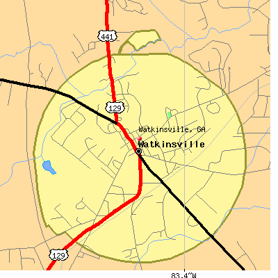 Watkinsville map