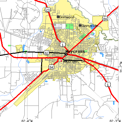 Waycross map