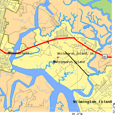 Whitemarsh Island map