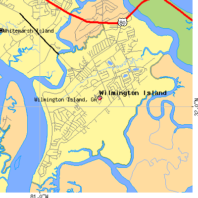 Wilmington Island map