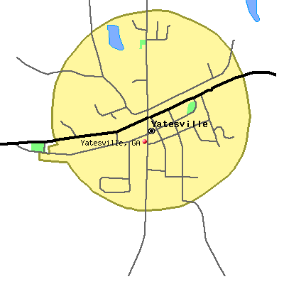 Yatesville map
