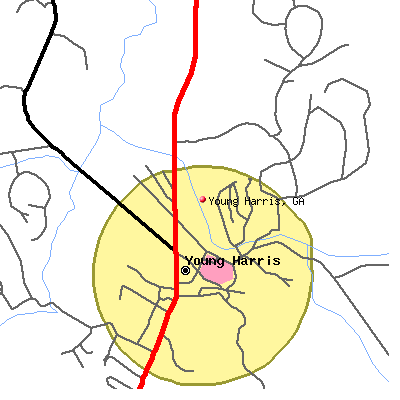 Young Harris map