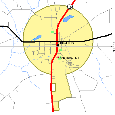 Zebulon map