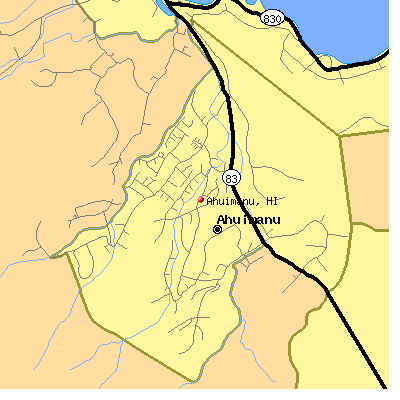 Ahuimanu map
