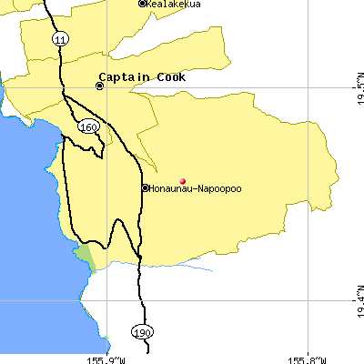 Honaunau-Napoopoo map