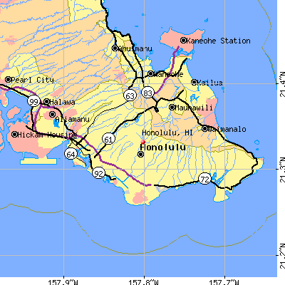 Honolulu map