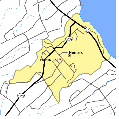 Honomu map