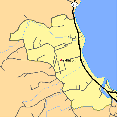 Kahaluu map