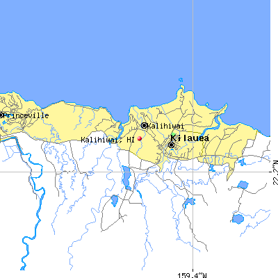 Kalihiwai map