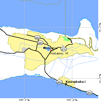 Kualapuu map